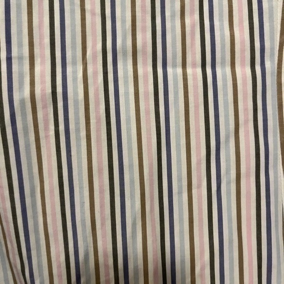 Lands end multicolored striped long sleeve button down blouse. - Picture 4 of 5